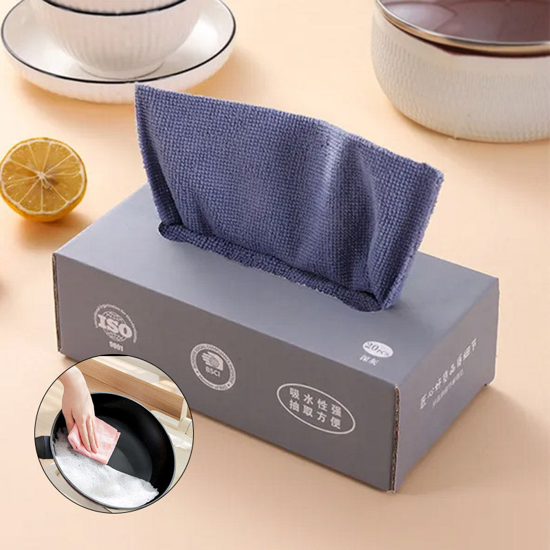 Reusable Microfiber Cleaning Cloth - 20 Pcs