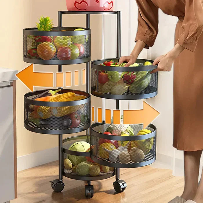 Premium Round Metal Trolley By Homix