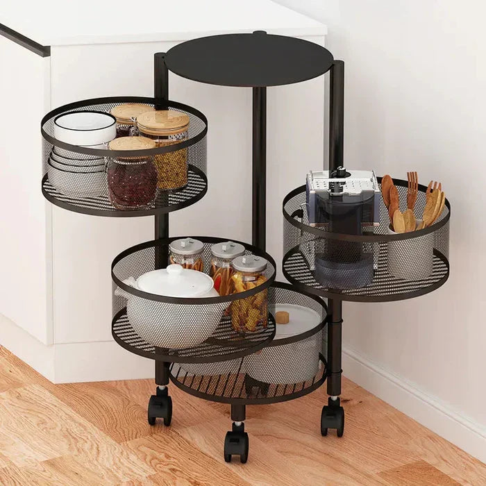 Premium Round Metal Trolley By Homix