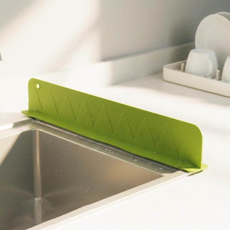 Kitchen Sink Splash Guard - Soft Silicone - Double Suction Grip - Large 16 Inch Size