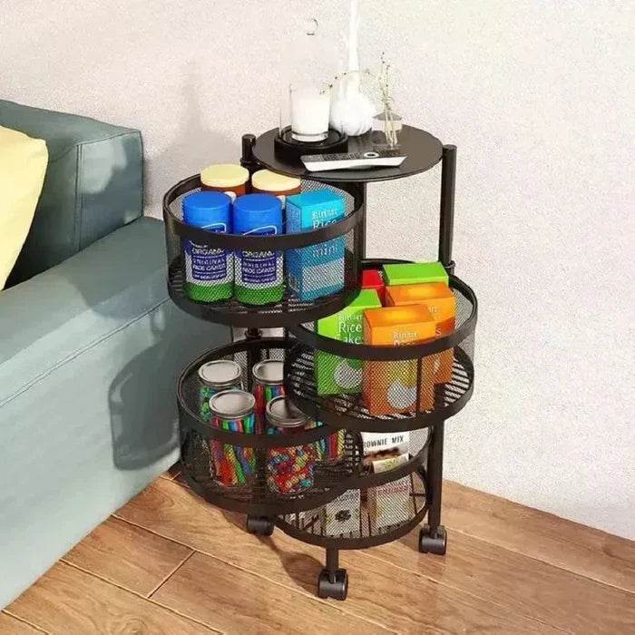 Premium Round Metal Trolley By Homix