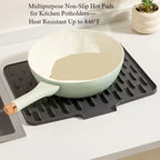 Silicone Dish Drying Mat for Kitchen Counter, Dish Drying Pad - Anti-Slip Mat - Size 16" by 12"