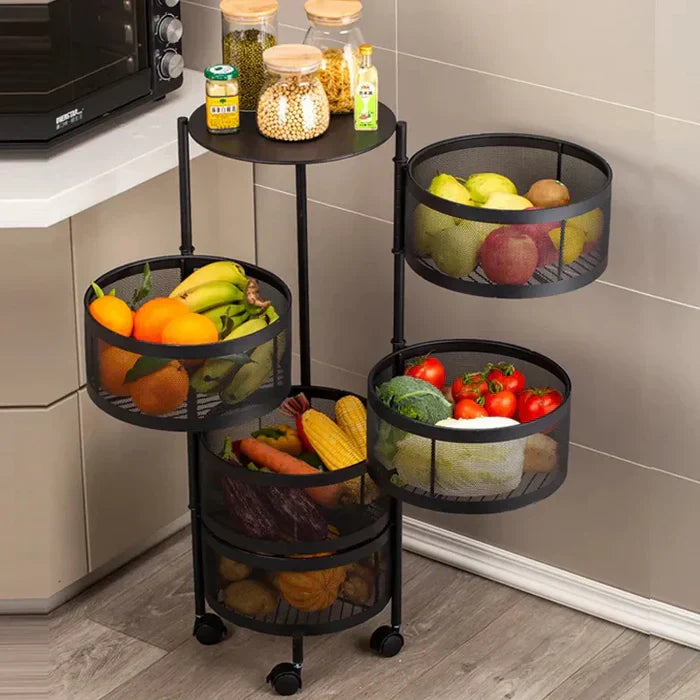 Premium Round Metal Trolley By Homix