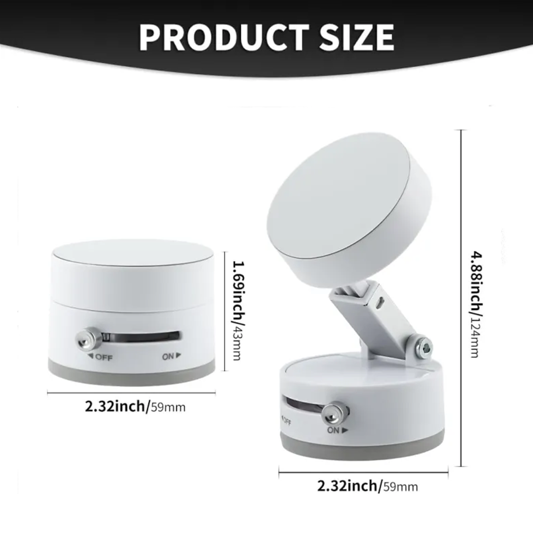 360° Rotating - Magnetic Phone Holder - Strong Vacuum Grip - For Car, Desk & Travel