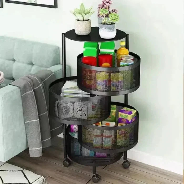 Premium Round Metal Trolley By Homix