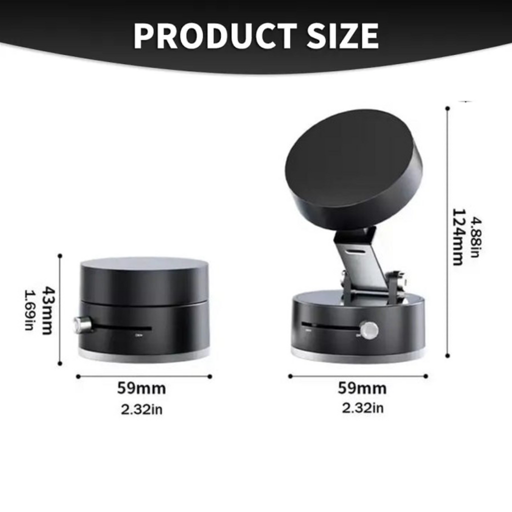 360° Rotating - Magnetic Phone Holder - Strong Vacuum Grip - For Car, Desk & Travel