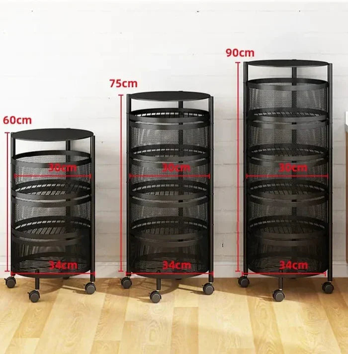Premium Round Metal Trolley By Homix